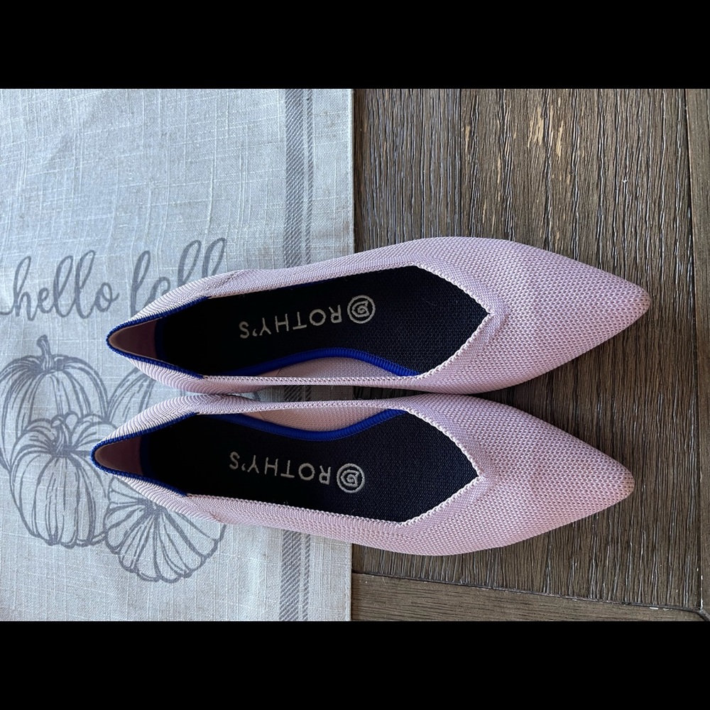 Rothy Breast Cancer Awareness Ballet Pink Point Flats- LIMITED Edition